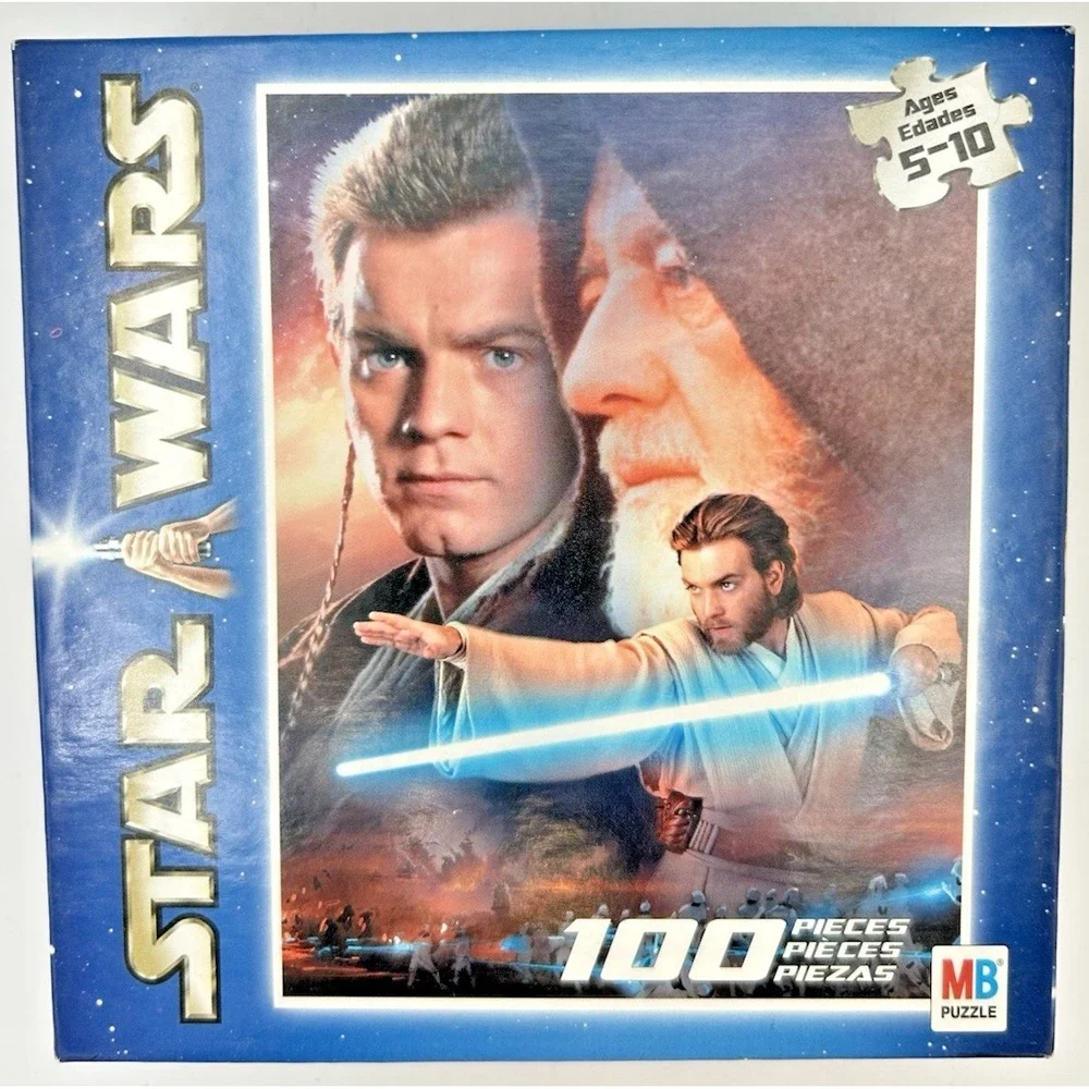 2002 Star Wars Obi-Wan Kenobi Puzzle - MB / Hasbro - 100 Pieces